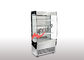 Curved Glass Slim Open Refrigerated Display Case 3 Shelves With LED Light