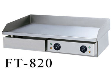 Table Top Restaurant Cooking Equipment Smooth / Ribber Stainless Steel Electric Griddle